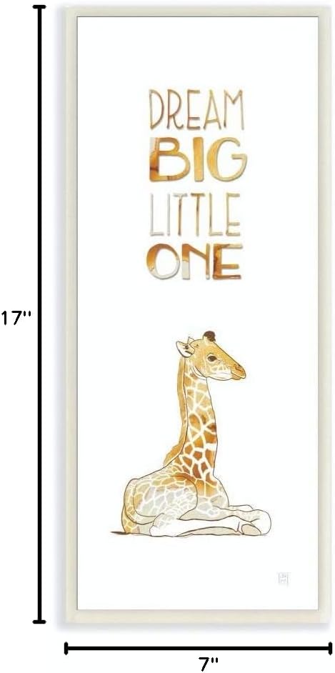 Dream Big Little One Giraffe Wall Art Plaque