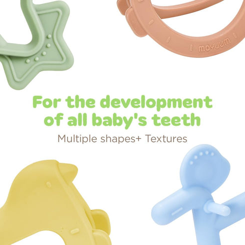 Swing Bird Teether (Green) | 100% Platinum Silicone | Easy to Hold Baby Teether for 3-12 Months | Pack of 1