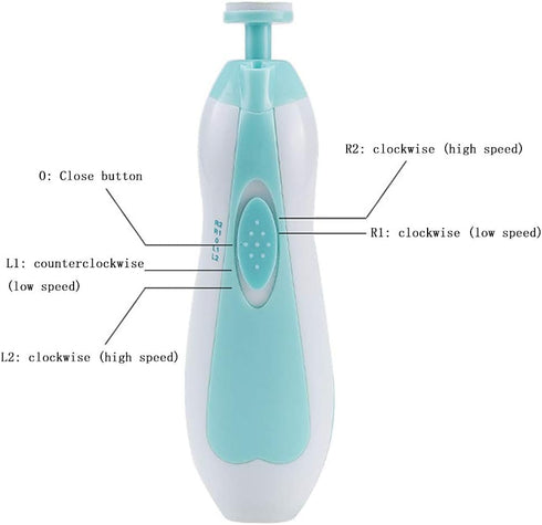 Joint Gou Trimmer Baby Nail File Electric, Baby Nail and Nail Clippers with Light Safe for Newborn Toddler Infant Kids