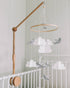 Baby Crib Mobile (Birds and Clouds) - Nursery Decor Ceiling Mobile for Boys & Girls - Grey & White Crib Accessories