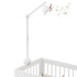 Crib Mobile Arm with Music Box,32.5 Inch White Crib Mobile Stand,Wooden Mobile