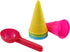 Kisangel 10pcs Plastic Ice Cream Cones, Kids Ice Cream Scoop Set for Outdoor Beach Sand Play Toys