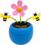 Blue Car Dashboard Decoration - Solar Powered Dancing Sunflower for Car Home Office Gifts