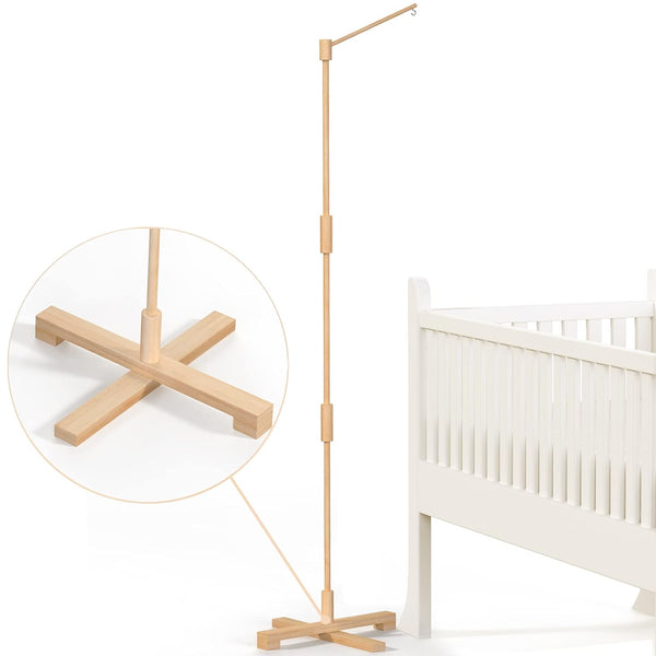 FEISIKE Baby Crib Mobile Arm, 57.4 Inch Mobile Arm for Crib Wooden