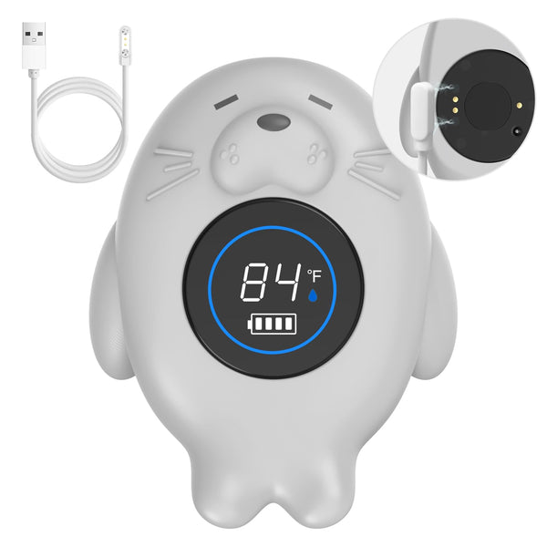 Rechargeable Bath Thermometer for Baby Safety - Floating Shower Temperature Toy for Tub, Pregnancy, Infant, Kids