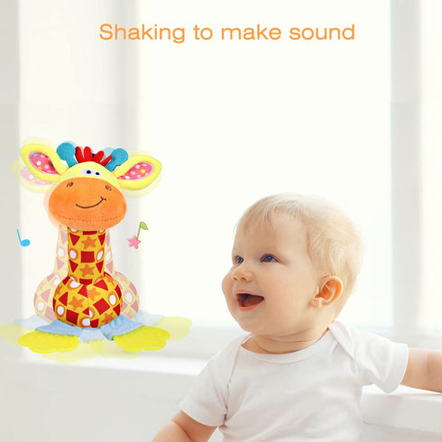 Baby Soft Rattles 0-6 Months, Baby Toys for Infant Developmental, Seneory Hand Grip Toys for Babies 6 to 12 Months, Soft Plush Toy for Newborn Gift