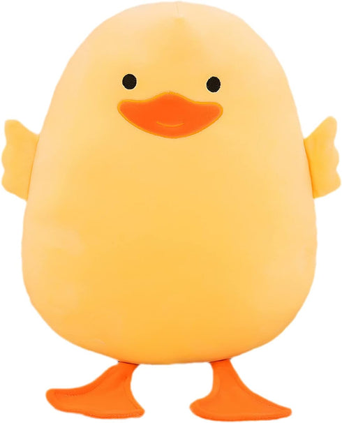 Plush Duck Stuffed Animal - 15.7in Long-Legged Yellow Duckling Soft Toy for Kids and Friends