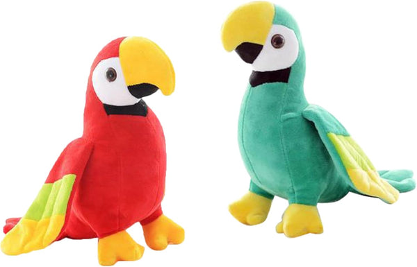 2PCS Cute Parrot Stuffed Animal Plush Bird Toy, 7.9" Doll Gifts for Girls Boys