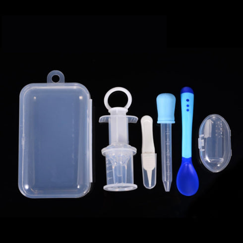 XJKLBYQ Set 5Pcst Infant Medicine Dispenser Kit with Bonus Travel Case Baby Infant Toddler Medical Kit Medicine