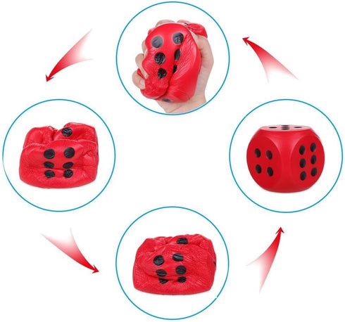 Anboor Kawaii Soft Slow Rising Scented Squishies Dice, 3.9" Stress Relief Kids Toys Collection Decorative Props