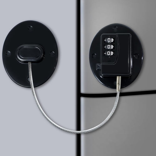 AOSITE 1 Pcs Black Fridge Lock Combo for Adults & Kids