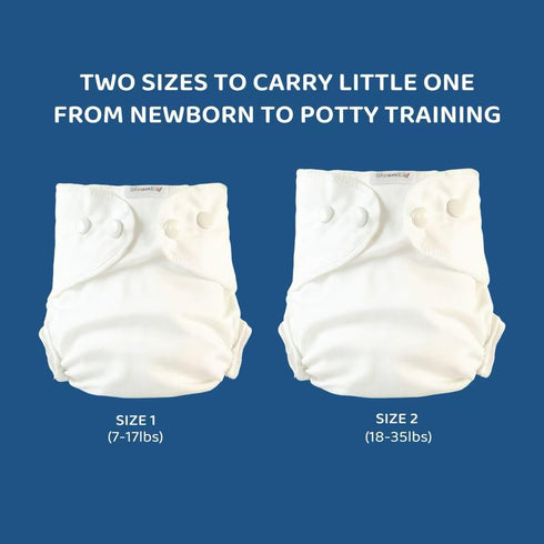 BISENKID (2-Pack, 2: 18-35lbs) Organic Cotton Cloth Diaper Inner - Super Absorbent and Comfy, Used with Waterproof