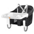 MTWML Counter(Stripe-Black) Hook On High Chair with Tray,Portable Baby High Chair that Attaches to Table,Clip On Fast