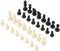Tournament Chess Pieces Set - International 32 Standard Replacement Chessmen, Black and White, Weighted Plastic for 2