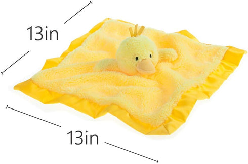 Apricot Lamb Stuffed Animals Duck Security Blanket, Infant Nursery Plush Baby Lovey 13 Inches