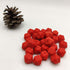 30pcs Mandarin Red Color 17mm Hexagon Silicone Beads, BPA Free Teether for Mom Jewelry Necklace Making