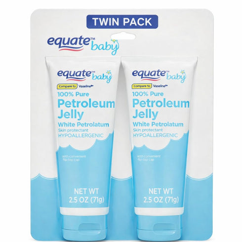 Generic Equate Baby Petroleum Jelly Tube, 2.5 oz, Pack of 2