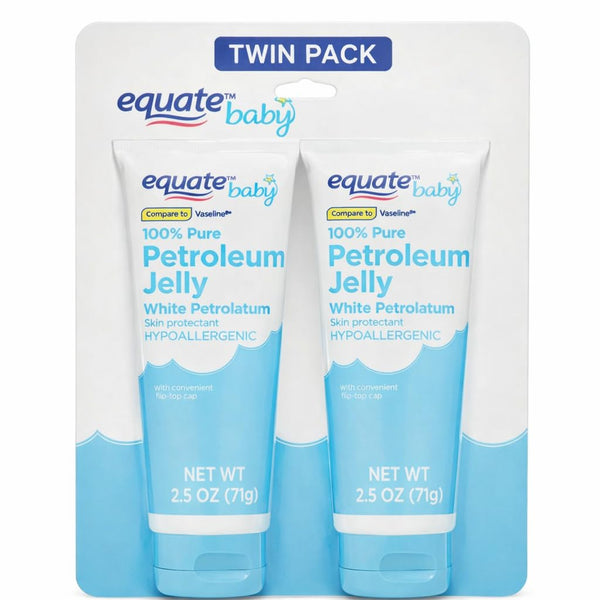 Generic Equate Baby Petroleum Jelly Tube, 2.5 oz, Pack of 2