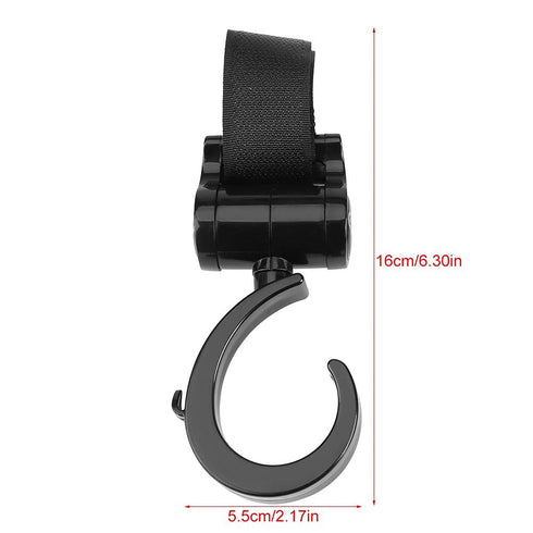 Stroller Hooks, 4 Pack - 360° Rotation Baby Infant Pushchair Hanger Accessories for Maximum Capacity 30kg
