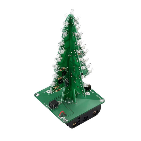 Colorful LED RGB Flashing Christmas Tree DIY Kits - Electronics 3D Xmas Tree Module for Practice Learning