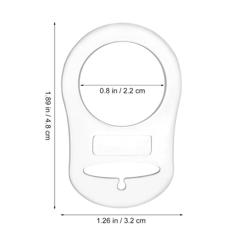 FENICAL 10 Pieces Silicone Adapter Rings Baby Holder and Clip MAM-Compatible (Soft &Transparent)