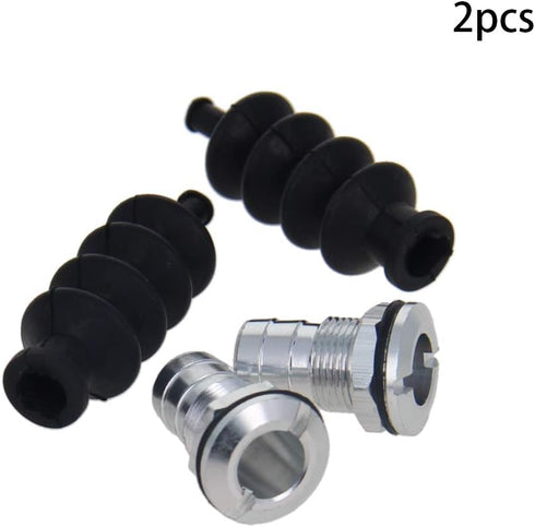 Fielect 54mm Waterproof Push Rod Rubber Seals with Aluminum Mount for RC Boat, 2 Sets Included