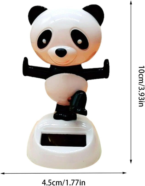 Black White Panda Dancing Doll - Solar Swing Panda Ornament, Solar Powered Decor, Swinging Panda for Home and Office