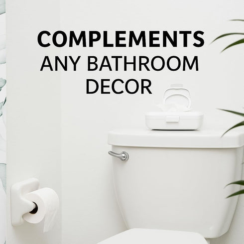 Loo Kids Flushable Wipes Dispenser Fits Standard Size Flushable Wipes Only No-Drill Suction Mount, Blue Potty Training