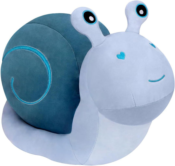 MUPI Cute Cartoon Snail Doll Plush Toy, Big Snail Pillow Doll Kawaii Decor (Blue 17.7 Inch)