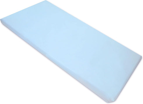 American Baby Company Fitted Nap Mat Sheet with Elastic Corners, 24" x 48" x 4", Soft Microfiber for Daycare, Blue