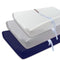 AMROSE 3 Pack Easy Care Changing Pad Covers, Ultra Soft Microfiber Diaper Sheets for Baby Boys and Girls, White & Gray