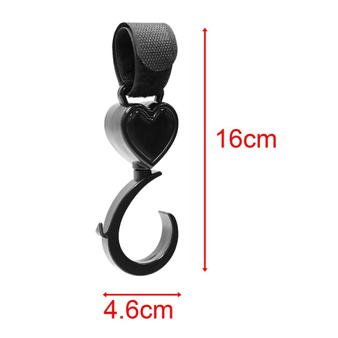 Generic 2 Pieces Stroller Hanger Hook, Rotating Pram Shopping Hooks, Multifunctional Baby Stroller Hooks for Purse