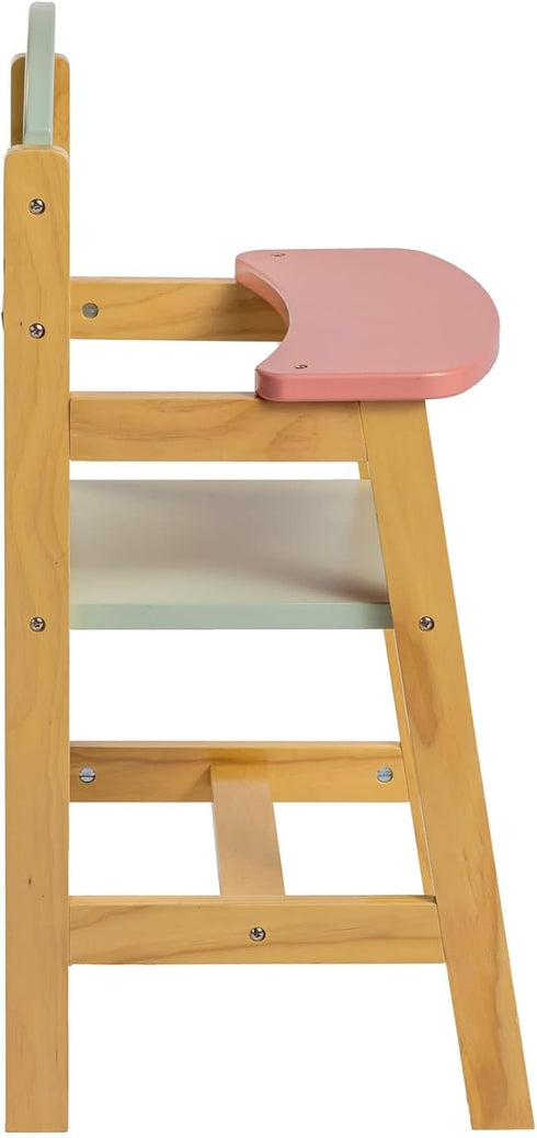 JC Toys Parfait Collection - Deluxe Wooden Doll Toy High Chair for Dolls and Stuffed Animals up to 20"