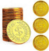 TCOTBE Pirate Gold Coins Plastic Set of 100 - Play Gold Treasure Coins for Pirate Party, Treasure Hunt Game