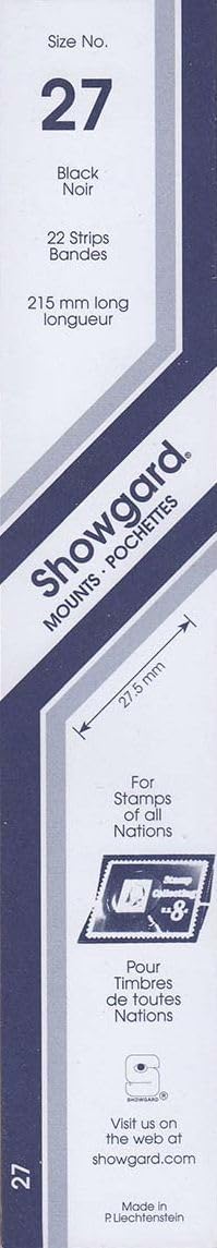 Strip Style Black Stamp Mounts - Size 27