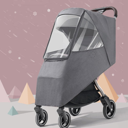 Baby Stroller Cold Weather Shield, Universal Windproof Rain Cover, Travel Protection for Strollers, Accessories for