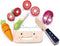Tender Leaf Toys Mini Chef Chopping Board - 16 Pcs Wooden Cutting Vegetable Toys with Knife for Play Kitchen