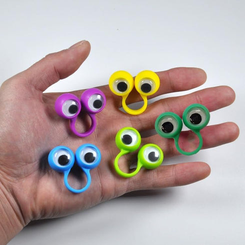 PPXMEEUDC Pack 32 Eye Finger Puppets Googly Eye Finger Puppets Wiggly Eyeball Finger Puppet Rings Eye Finger Toy Kids