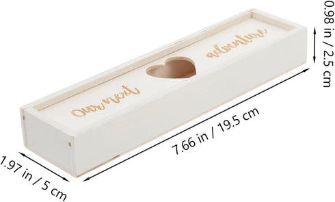 STOBAZA Sliding Lid Pregnancy Test Storage Box Wooden Announcement Case Ideal Present for Pregnant Women at Baby