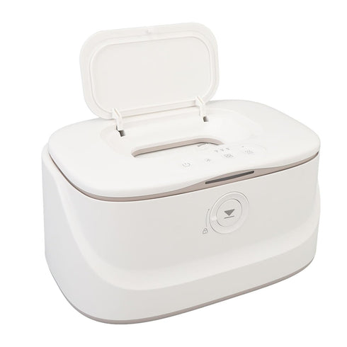 Wipe Warmer with Sealed Flip Cover, Temperature Control & Soft Night Light, USB-Powered Wet Wipe Dispenser for Home
