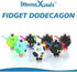 Fidget Dodecagon 12-Side Fidget Toy Cube, Relieves Stress and Anxiety, Travel Toy for Children and Adults, B2 Black