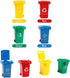 AITING Kids Push Toy Vehicles Garbage Truck's Trash Cans Toys Mini Curbside Vehicle Garbage Bin