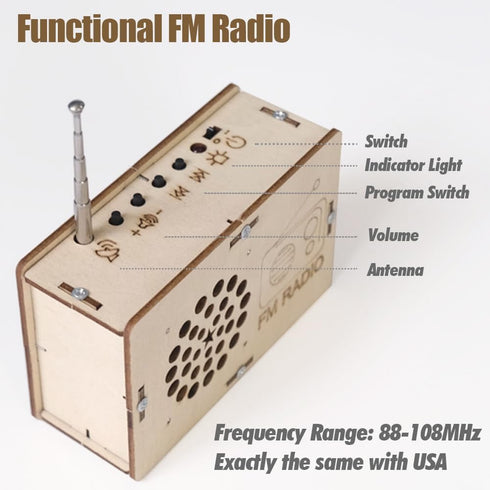 STEM Science Kits for Kids Age 6-18, Build Your FM Radio Kit, DIY Electronic Circuits Projects for Boys and Girls