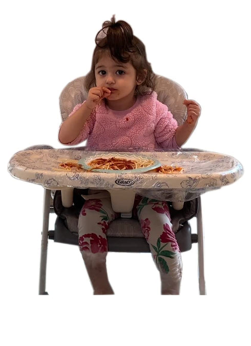 Toddler Table Cover for Highchair – 8Pcs Set High Chair Cover Compatible with Standard Trays, Disposable Design
