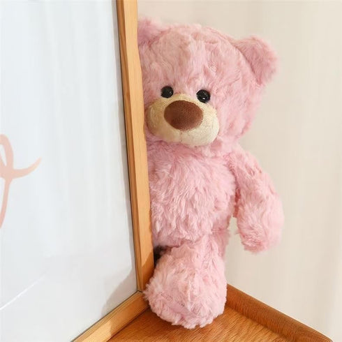 Gjlzfwbx 10inches Teddy Bear Plush Toy, Teddy Bear Stuffed Animal Birthday for Kids Girl Friends (Pink)