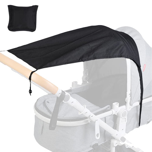Universal Foldable Stroller Sun Shade, SPF 50 UV Protection Canopy Attachment for Summer