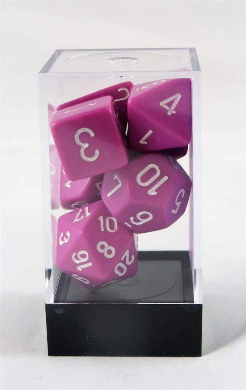 Chessex CHX25427 Opaque Light Purple/White Dice Set, Multicolor