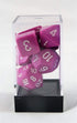 Chessex CHX25427 Opaque Light Purple/White Dice Set, Multicolor