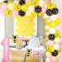 1st 1st Bee Birthday Decorations for Girl Bee Birthday Balloon Garland Kit Pink Yellow It's Sweet to Bee One Backdrop