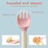 Toddler Utensils with Travel Case, Baby Spoon and Fork Set for Self-Feeding Learning, Bendable Handle Silverware for